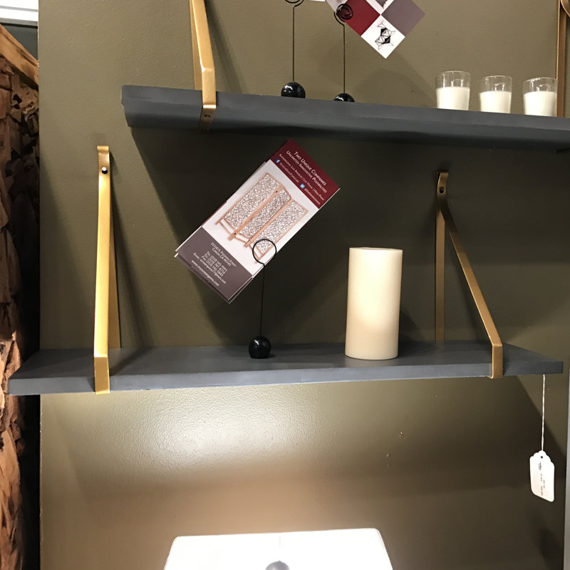Tablette flottante en bois/métal Reedsburg, H 12 po x l 32 po x P 8 po