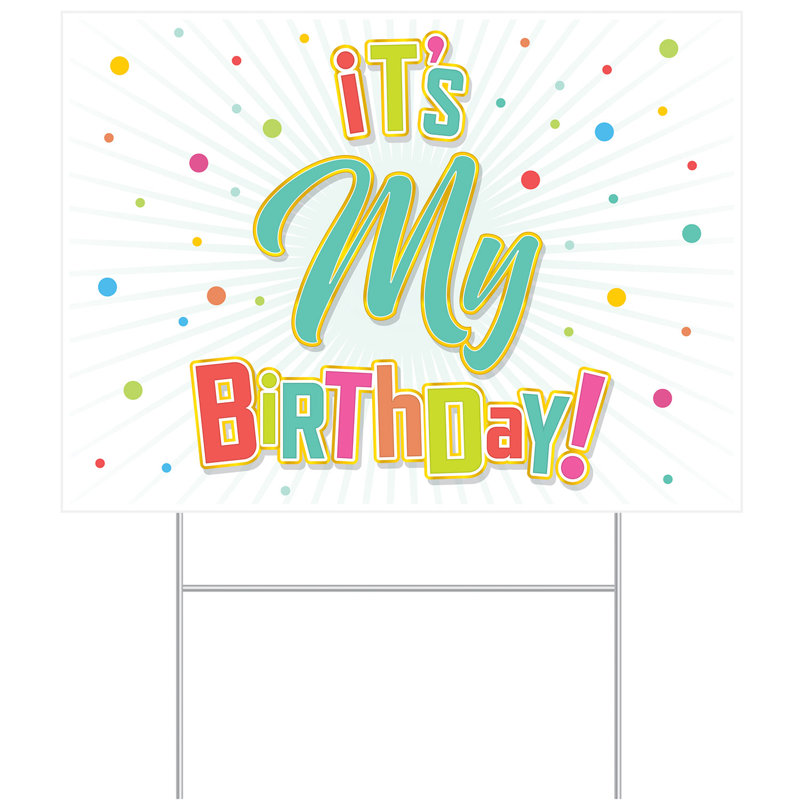 Le plastique, c'est mon anniversaire! Enseigne de cour