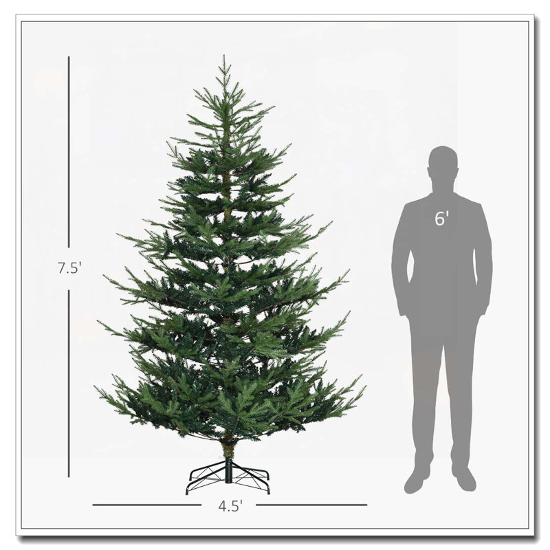 Arbre de Noël artificiel 7,5 pieds, H 7,5 pi 