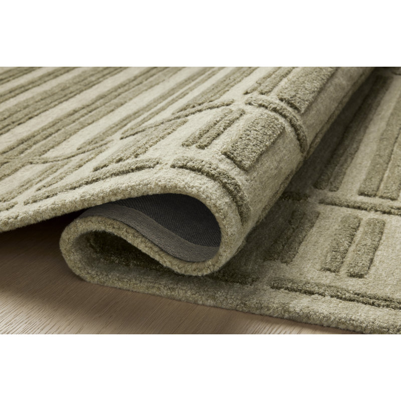 Tapis sauge / olive Chris Loves Julia x Loloi Bradley, Tapis de couloir 2 pi 6 po x 9 pi 9 po