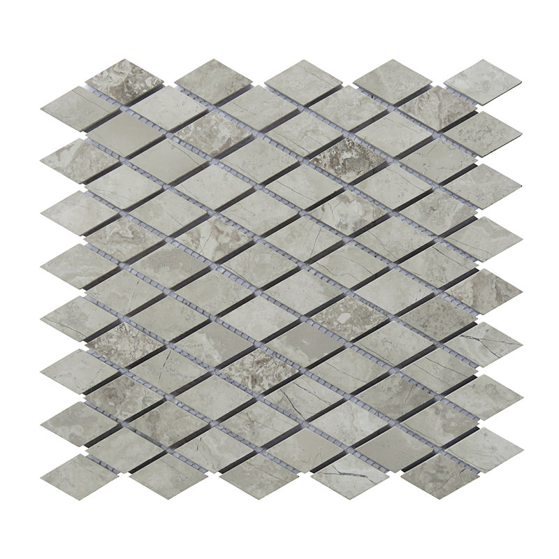 Carreau de mosaïque gris en pierre naturelle 1,5 po x 3 po