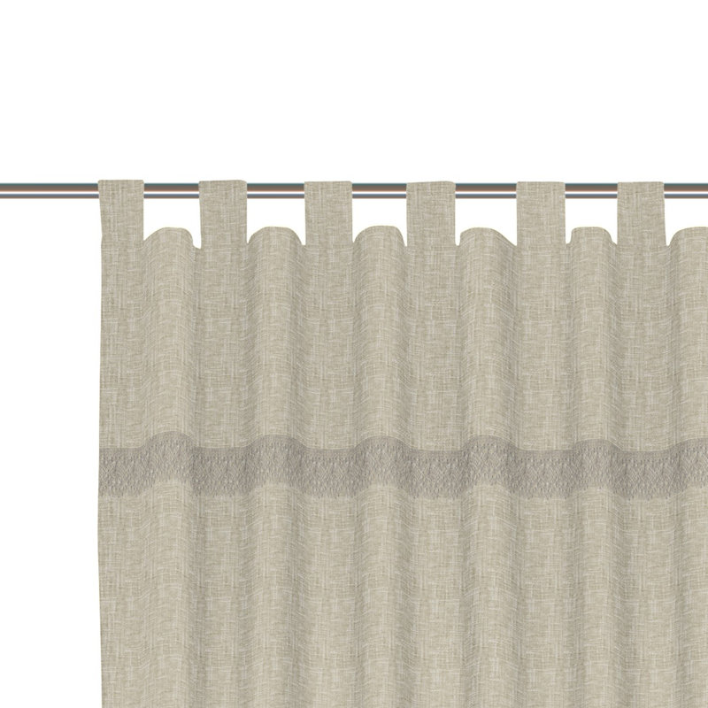 Wiessee Cotton Blend Room Darkening Curtain Single Panel, 150cm Width x 375cm Drop