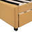 Twin Size Bed With Trundle, Upholstered In Yellow Linen, Modern Design Daybed Linen And Build, No Box Spring-1249574636