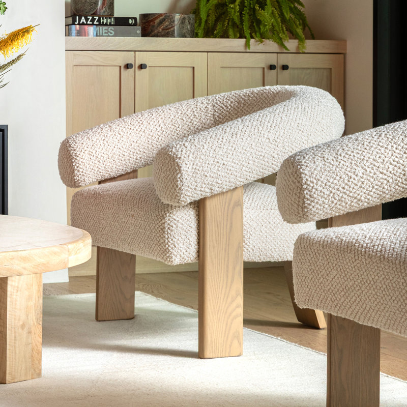 Frankie Polyester Occasional Chair, Cream, Cream