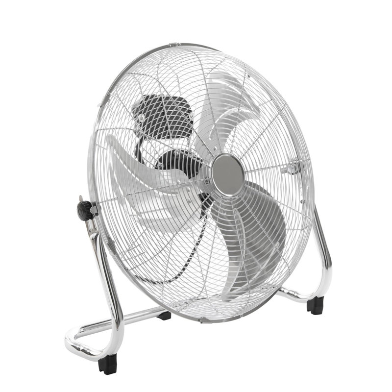 Daewoo 18 Inch Chrome Floor Fan with 3 Speed Settings and Carry Handle