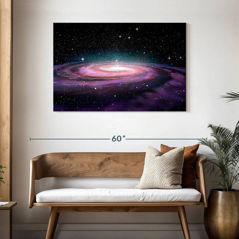Oberle galaxie spirale de l'espace lointain, H 30 po x l 45 po