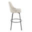 Tabouret de bar clouté 30 po à hauteur fixe avec pieds en métal et repose-pieds rond - ensemble de 2-109575404