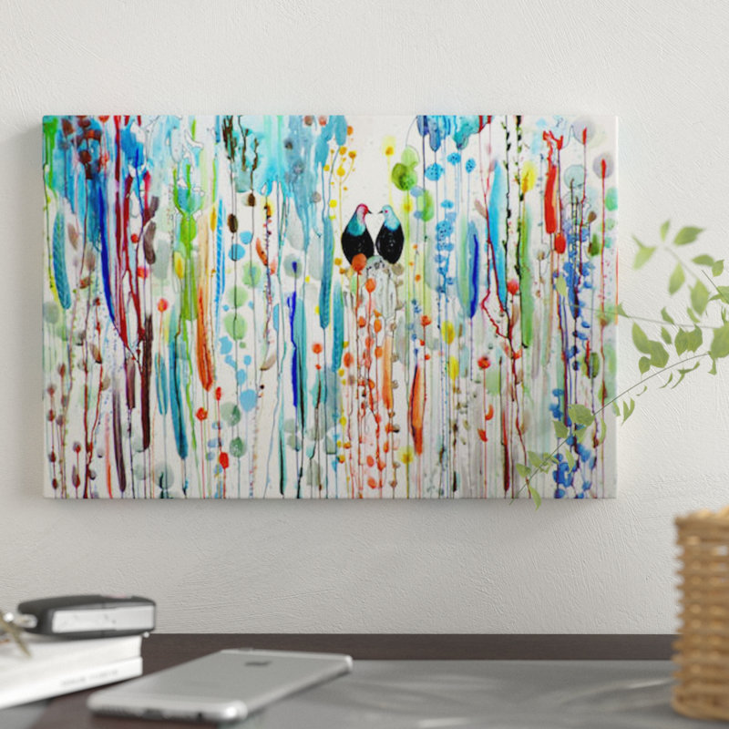 «La Belle Histoire», reproduction sur toile, H 8 po x l 12 po x P 0,75 po, Toile tendue