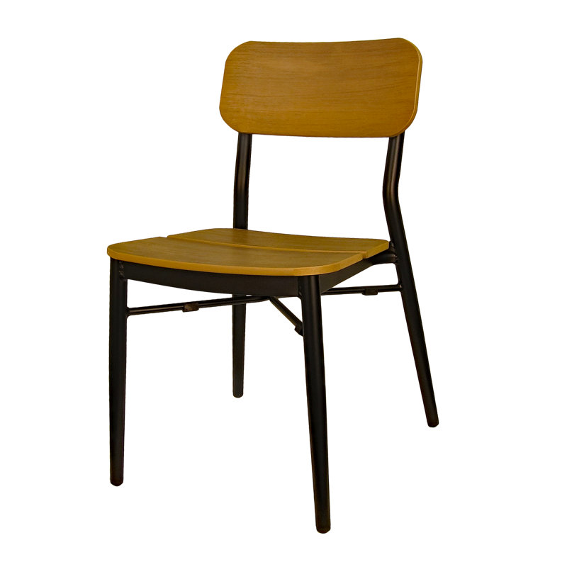 Chaise empilable élégante en aluminium