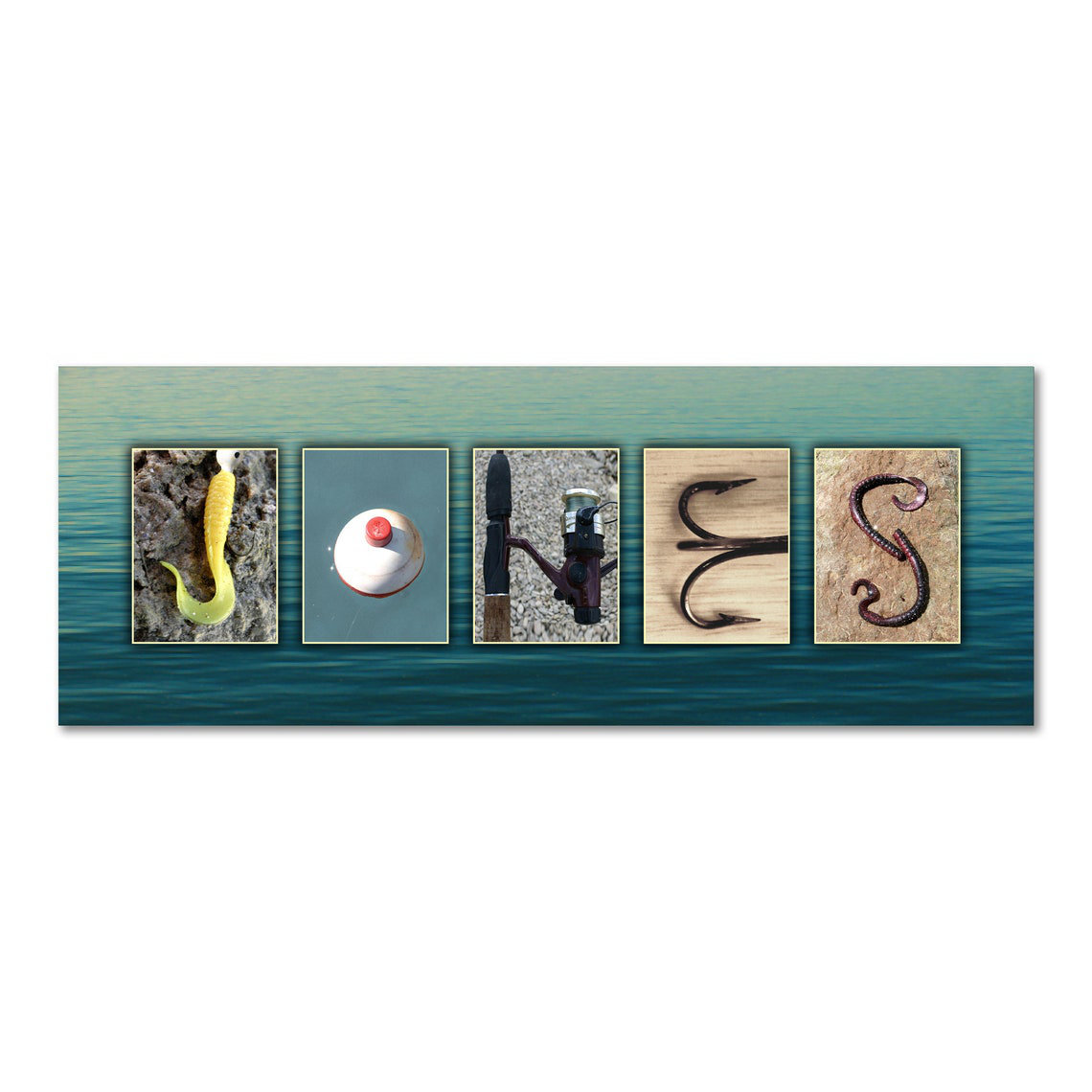 Ebern Designs Personalized Fishing Name Alphabet Art & Reviews