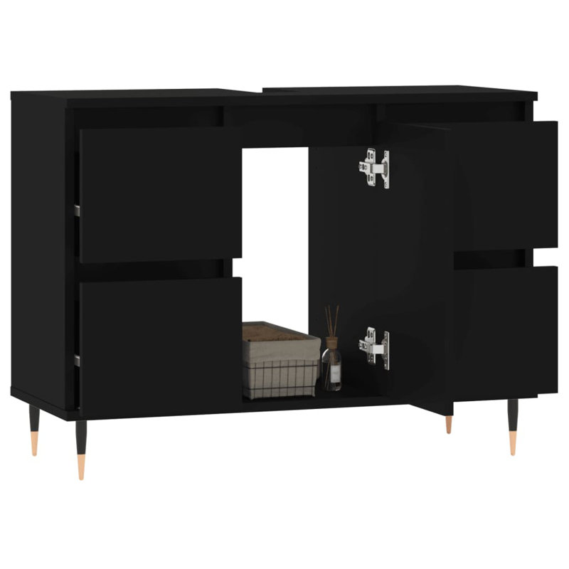 Markaila Floor Mounted Bathroom Cabinet, Black