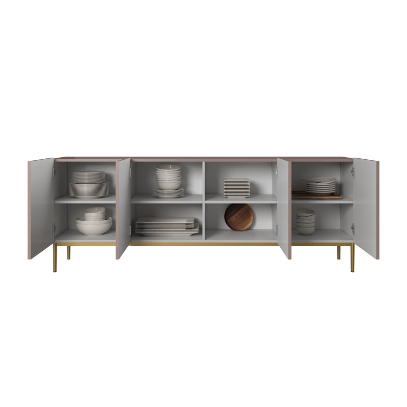 Sideboard 200 4D, Pink/Gold