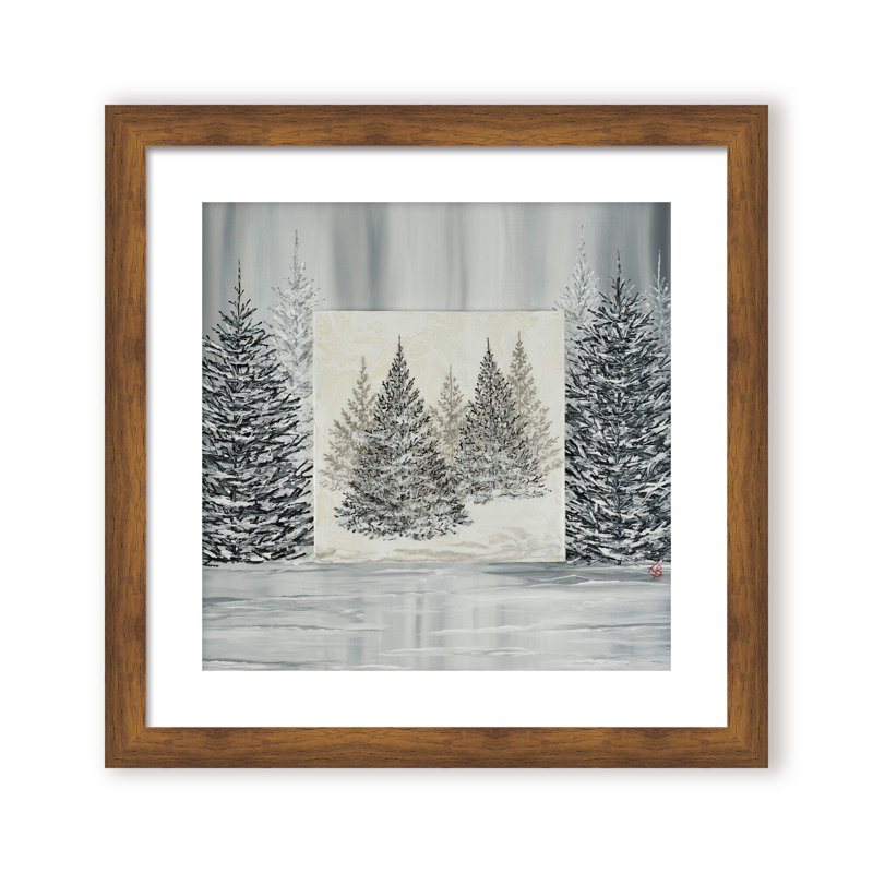 Nature Inspired "Pine Portrait" Canvas Wall Art By , 20" H x 20" W x 2.375" D, Framed Canvas, Gold