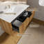 Ensemble de meuble-lavabo mural simple flottant 30 po et 36 po avec lavabo en céramique intégré blanc et tiroirs cannelés verticaux (quincaillerie incluse)-718951605-718951603