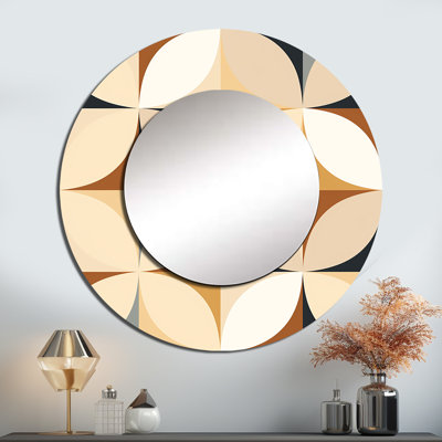 Geometric Harmony - Modern Round Mirror Wall Decor_MTMIR128047