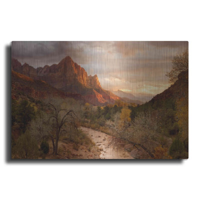 Zion Watchmen Sunset  Unframed Print on Metal