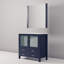 Meuble-lavabo moderne avec plateau en céramique et miroir