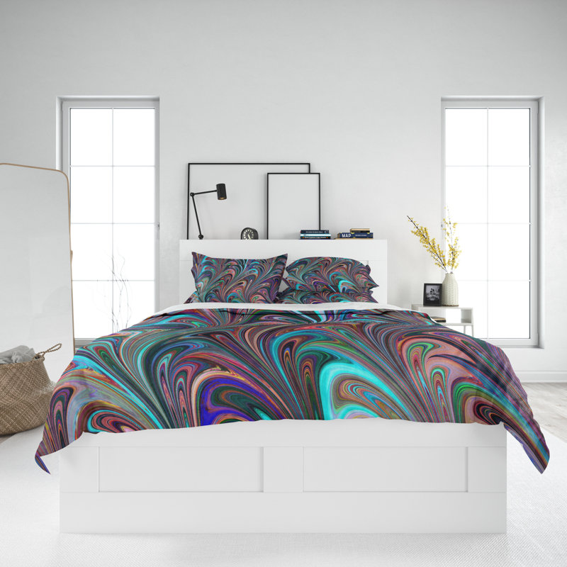 Abstract Duvet Cover, Twin Duvet Cover + 1 Queen Pillowcase