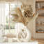 Ensemble de deux vases en céramique blanc laiteux, avec un design minimaliste de style bohémien nordique, un ajout polyvalent à tout décor.
