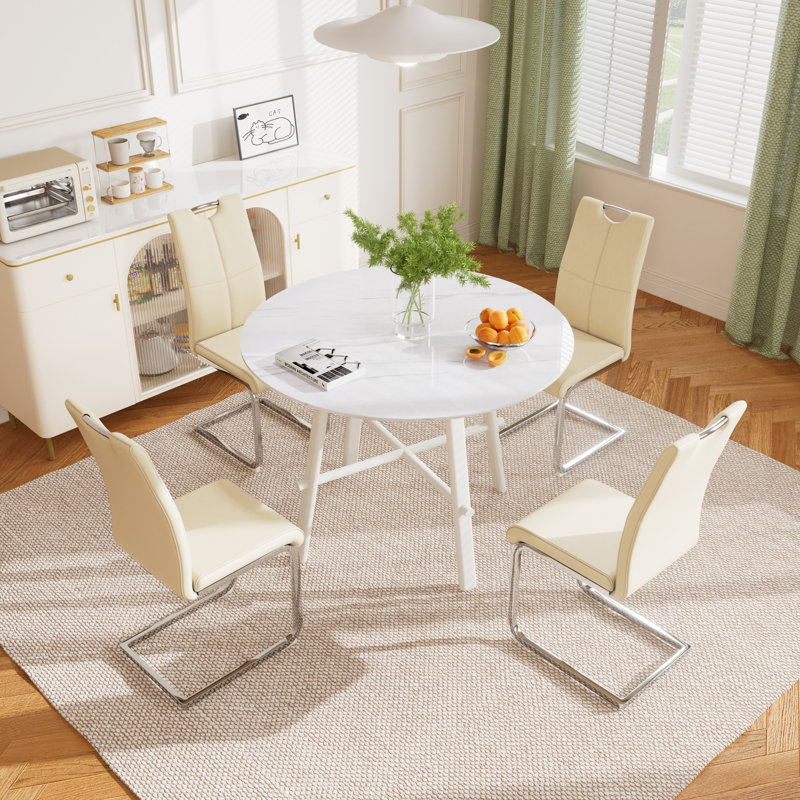 Ensemble de salle à manger 5 pièces, Beige