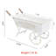 Jardinière vintage en forme de brouette, idéale pour décorer une table, un porche, une terrasse, un jardin ou un balcon. Idée de décoration pour un mariage.-1024469014