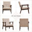 Fauteuil d'appoint rembourré capitonné rétro avec pieds en bois massif 25 po Chesterle-111282363