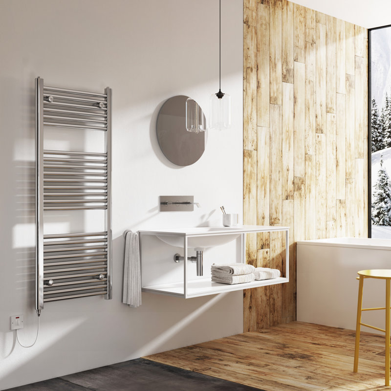 Winders Vertical Straight Electric Towel Rail, 1200mm H x 500mm W x 30mm D