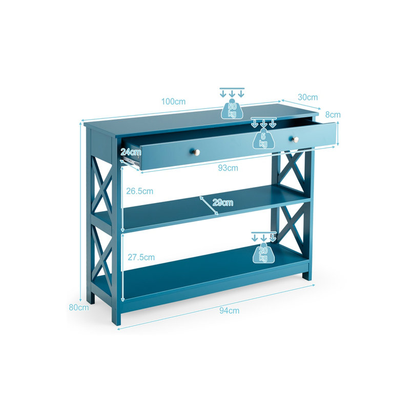 Friedrich 39'' Console Table, Gray
