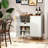 Sideboard Buffet Cabinet with Fluted Texture, Modern Coffee Bar Cabinet with Wine Rack&Drawers-718405189