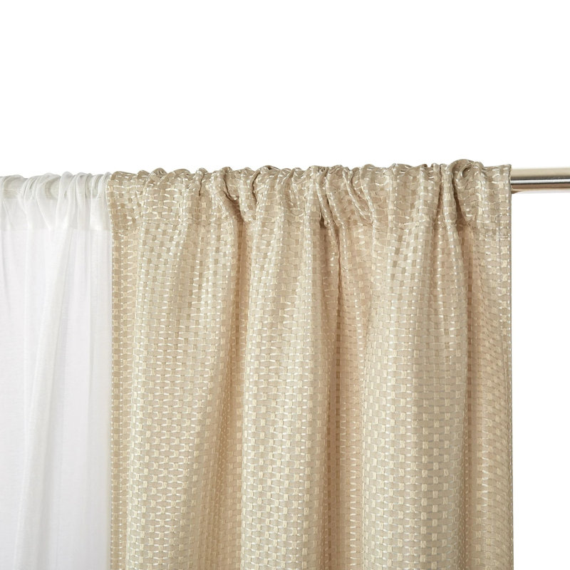 Ensemble de rideaux transparents 4 pièces Sunclipse, Beige