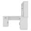 Bureau d'ordinateur en L avec 2 armoires et 2 tiroirs (sans les chaises de bureau)-49217036