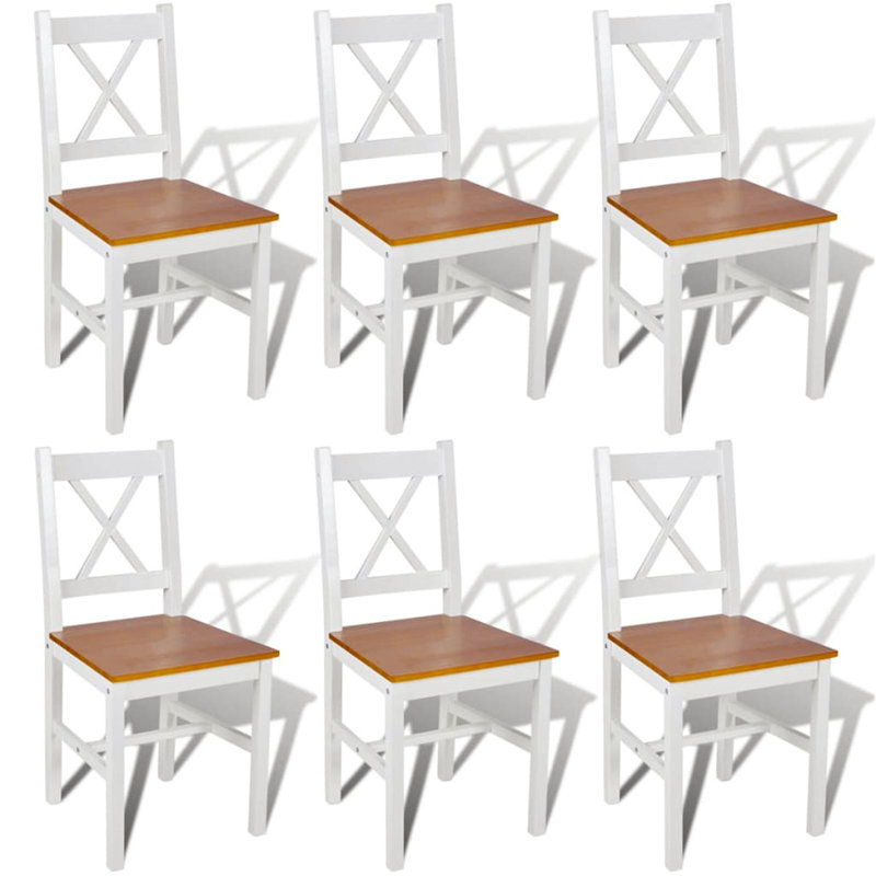 44.5cm H Side Chair, White/Beige, 2