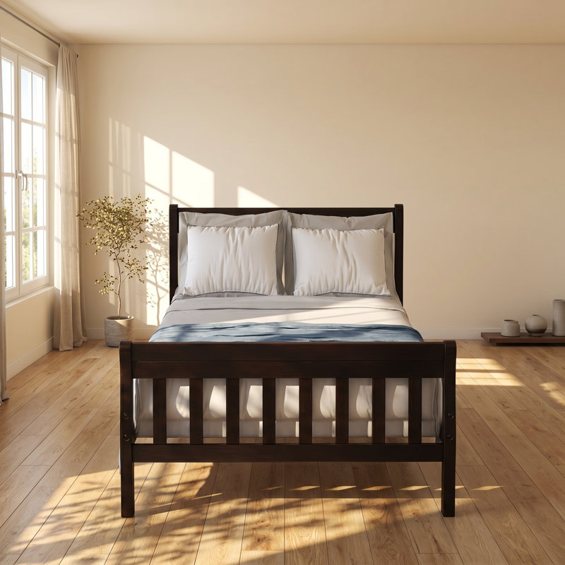 Lit plateforme en bois massif l 41,3 po x P 79 po x H 35,4 po Burlington