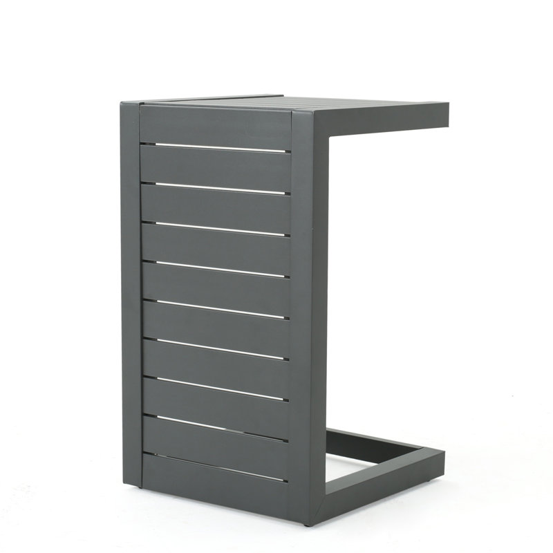 Table en forme de C CAPE CORAL ALU GRIS, Grey