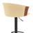 Adjustable Wood Bar Stool With Black Metal-1302376351