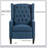 Wide Manual Wing Chair Recliner With High-Density Sponge And Durable Fabric, Perfect For Comfort And Style