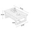 Table basse en bois massif avec rangement