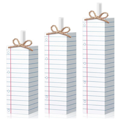 Back To School Notebook Wooden Decor Set Of 3 Block Signs