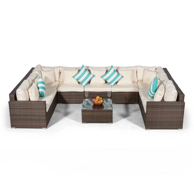 Yancey 5 Seater Rattan Corner Sofa Set
