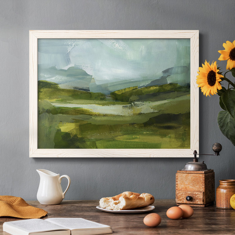 " Emerald View III ", White Framed, 18" H x 26" W x 1.5" D