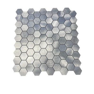 Peel and stick metal silver backsplash self adhesive tile wall tiles stickers