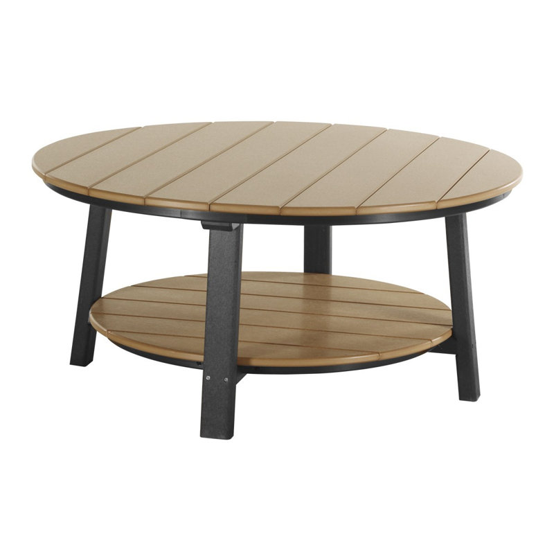 Table basse en plastique Orma, Noir, Cèdre
