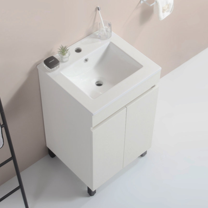 Trépied blanc 20 po avec lavabo en céramique