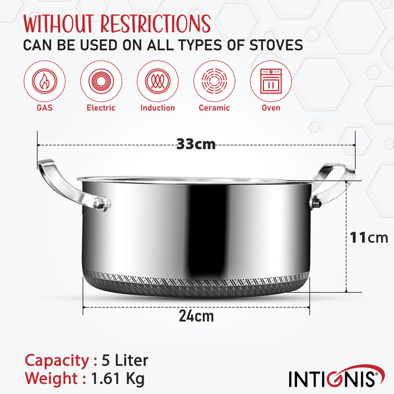 8 - Piece Non-Stick Stainless Steel Cookware Set