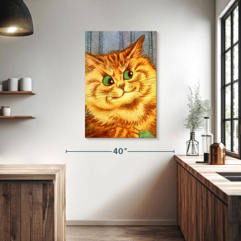 Brampt Quizzical Cat, 39" H x 26" W