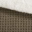 Édredon en chenille gaufrée pour très grand lit - 100%, couleur brune, 2 taies décoratives, lavable à la machine, tricot inversé en tissu réversible-122454244