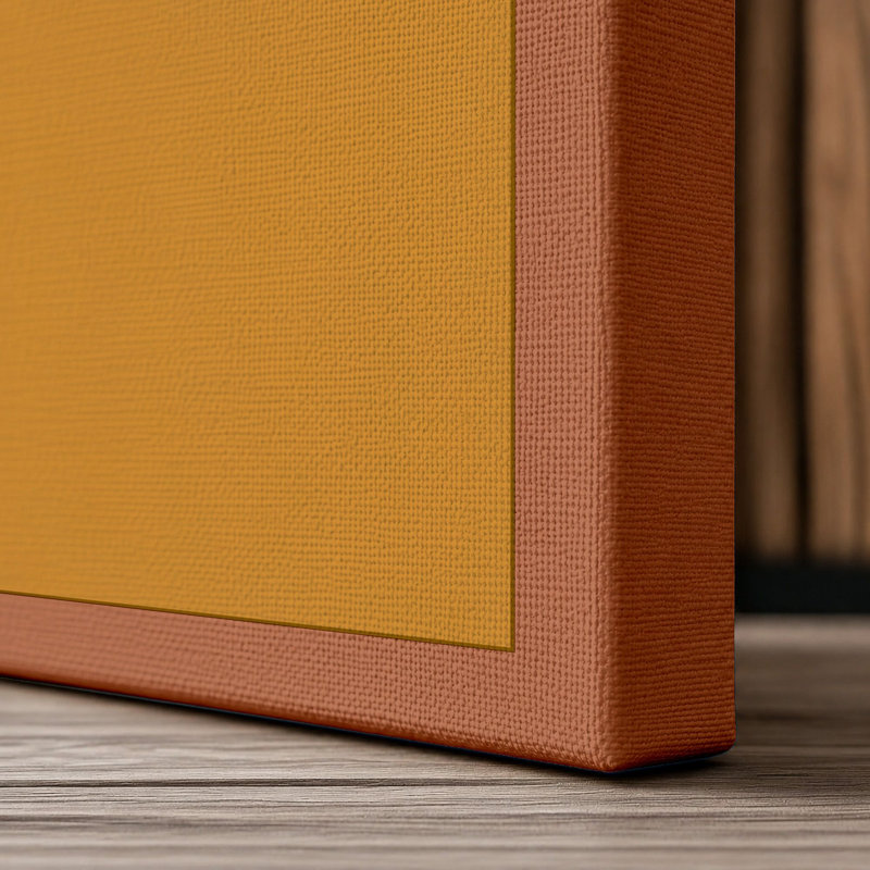Dachshund Profile Minimalist - Wrapped Canvas, 24x16 - 61.0 x 40.6 cm, Terracotta Border