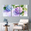 Aquarelle d'hortensia avec flocons de neige, art mural, reproduction de peinture florale (ensemble de 3)-1068740390