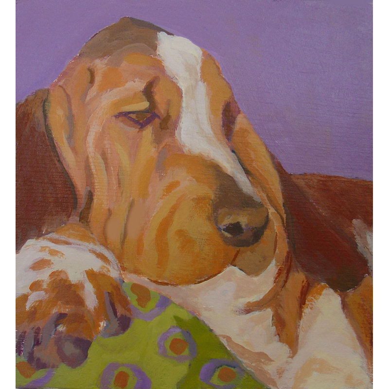 Bassett Housnd Print by Phyllis Adams, 31.25" H x 25.25" W