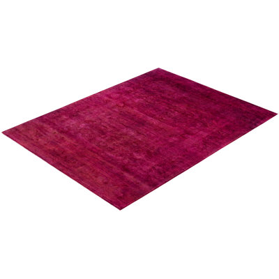 Tapis mauve en laine noué à la main moderne et contemporain Celis 8 pi 2 po x 10 pi 6 po